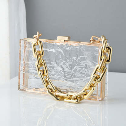 Chic High-End Daily Coffee Acrylic Jelly Clutch