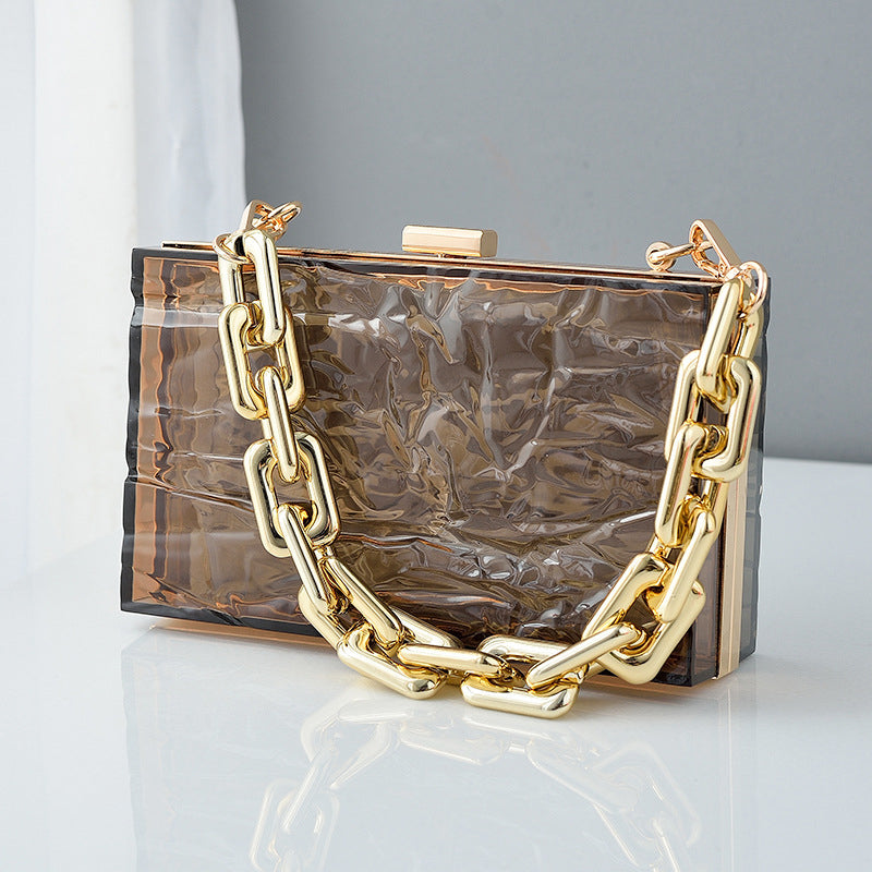 Chic High-End Daily Coffee Acrylic Jelly Clutch