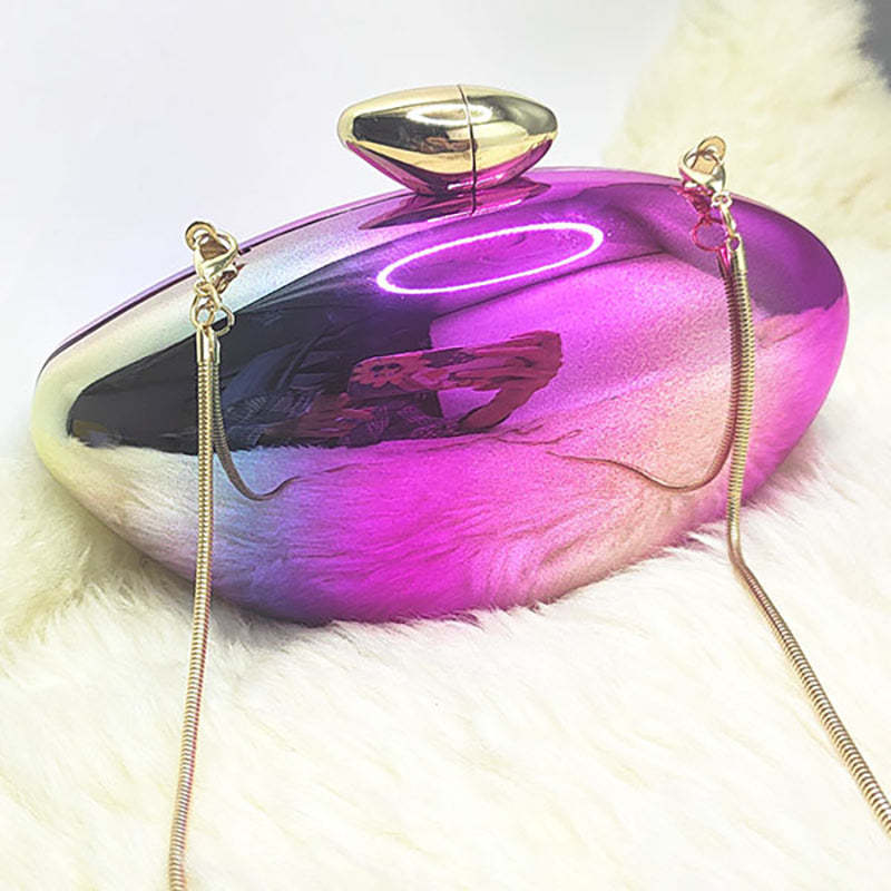 Elegant Gold Irregular Ellipse Candy Clutch for Daily and Wedding Use