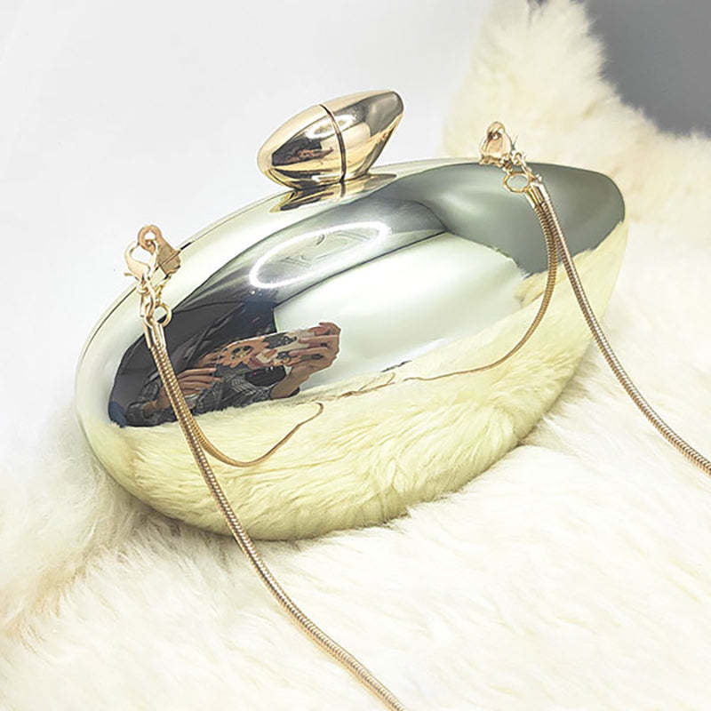 Elegant Gold Irregular Ellipse Candy Clutch for Daily and Wedding Use
