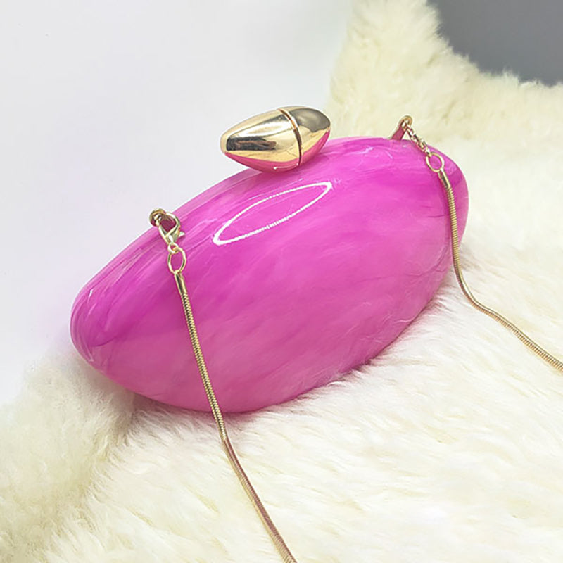 Elegant Gold Irregular Ellipse Candy Clutch for Daily and Wedding Use