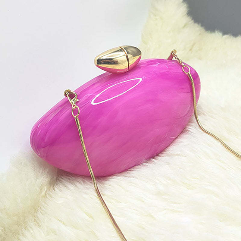 Elegant Gold Irregular Ellipse Candy Clutch for Daily and Wedding Use