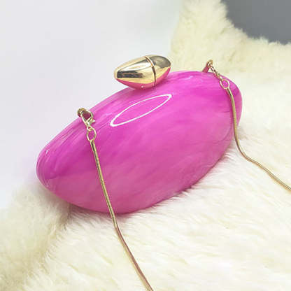 Elegant Gold Irregular Ellipse Candy Clutch for Daily and Wedding Use