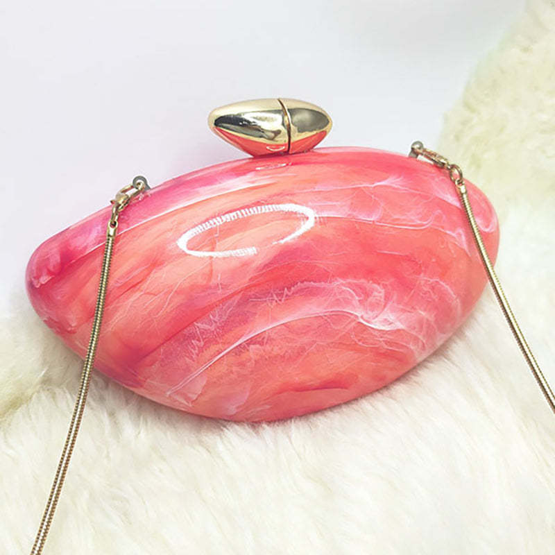Elegant Gold Irregular Ellipse Candy Clutch for Daily and Wedding Use