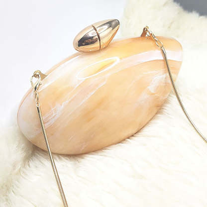 Elegant Gold Irregular Ellipse Candy Clutch for Daily and Wedding Use