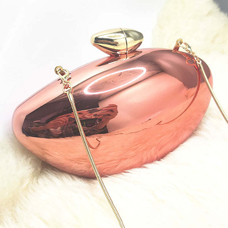 Elegant Gold Irregular Ellipse Candy Clutch for Daily and Wedding Use