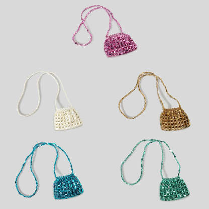 Elegant Evening Clutch Bag with Chic Acrylic Sequins and Beaded Weave Chain