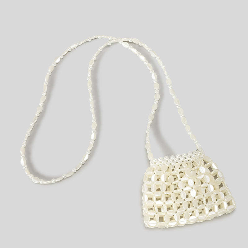 Elegant Evening Clutch Bag with Chic Acrylic Sequins and Beaded Weave Chain