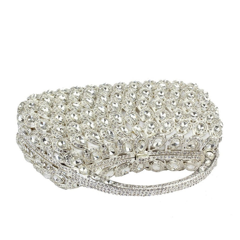 Elegant Square Evening HandBag with Rhinestone for Luxurious Retro Weddings