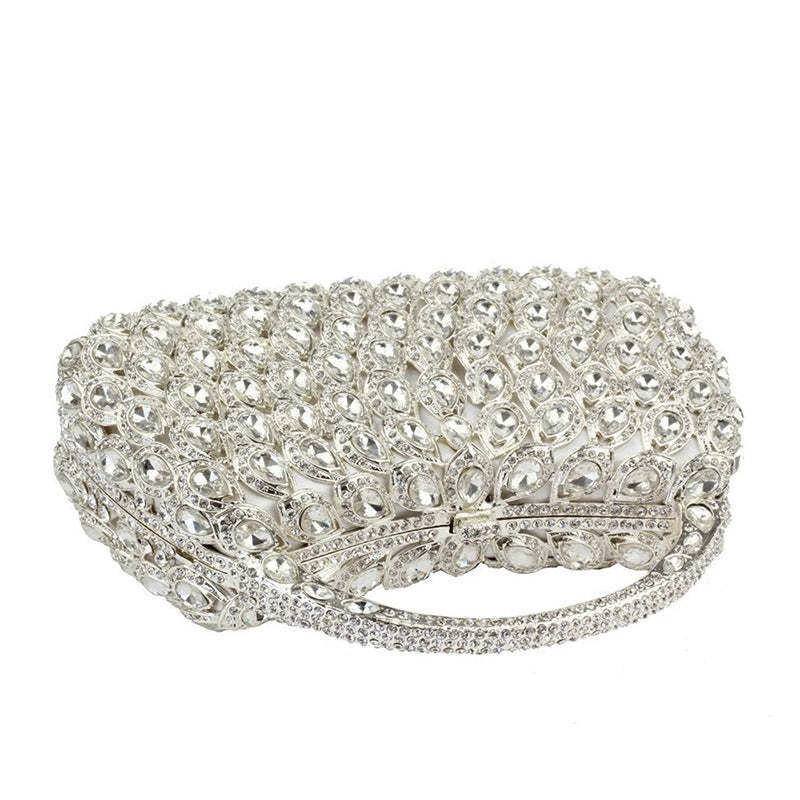 Elegant Square Evening HandBag with Rhinestone for Luxurious Retro Weddings