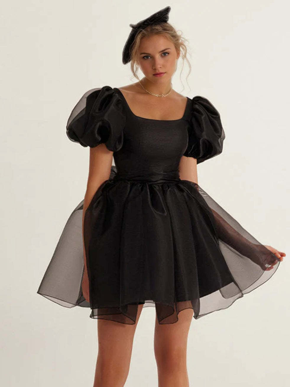 Square Mini Princess A-Line Wedding Dress