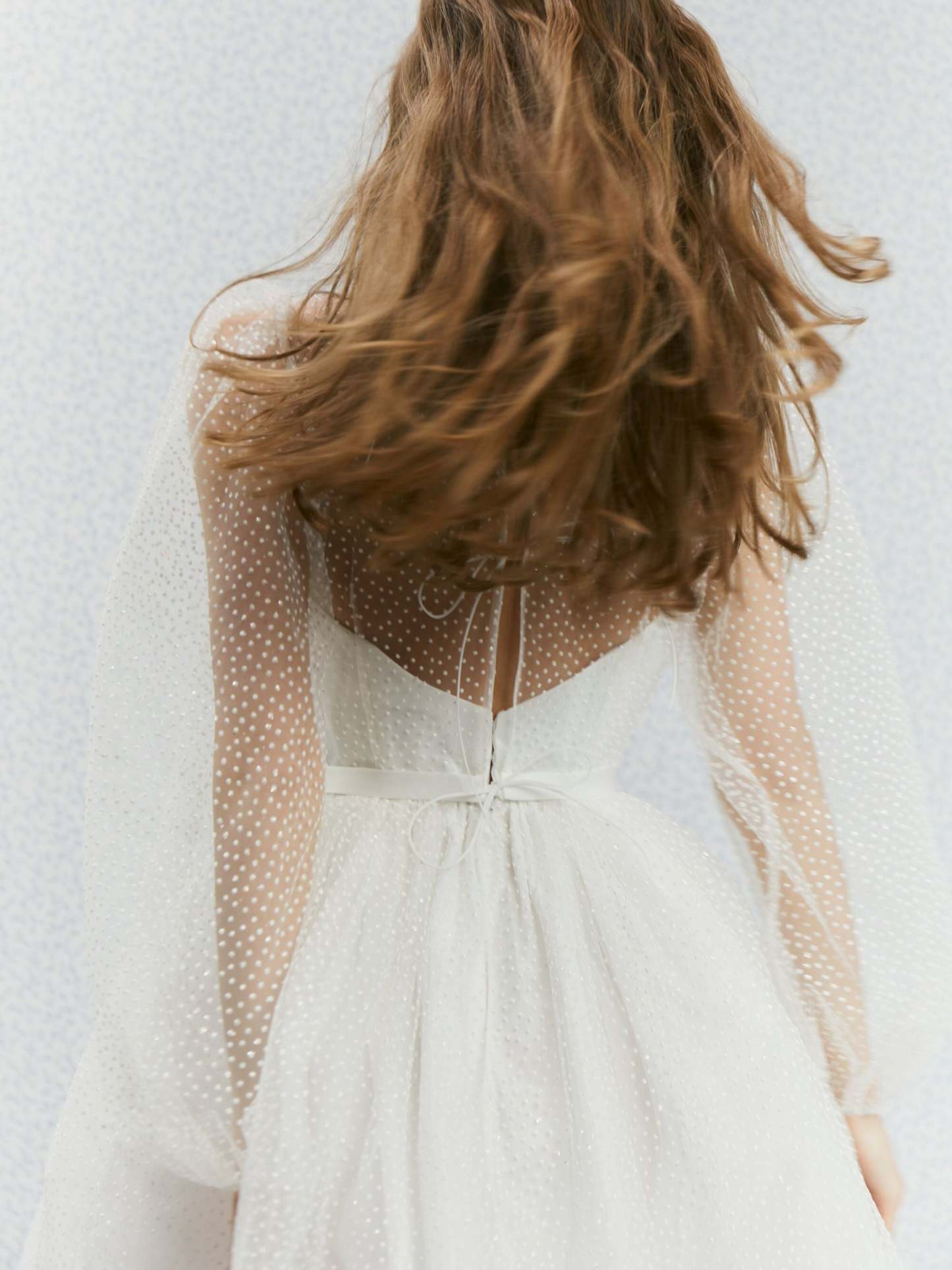 Sweetheart Princess A-Line Mini Wedding Dress with Long Sleeves and Dot Sequins