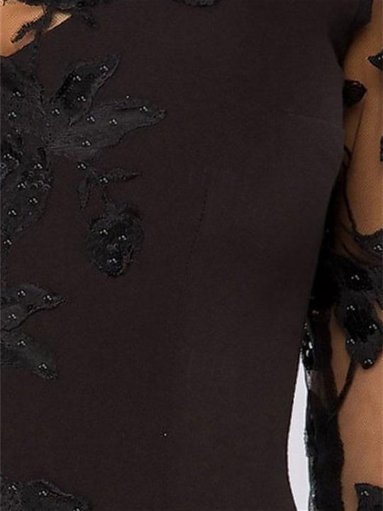 Sweetheart A-Line Princess Floor-Length Mother of the Bride Dress with 3/4 Lace Sleeves and Side Split-BMbridal.UK