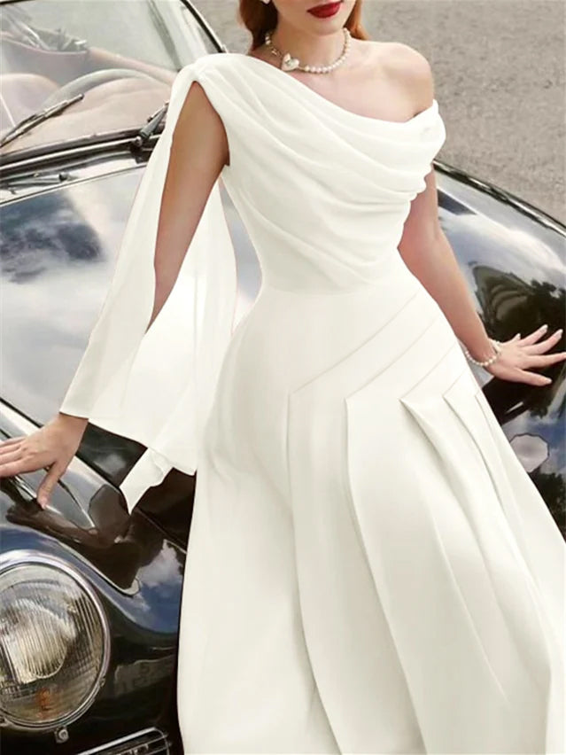 Sleeveless Tea-Length A-Line/Princess Wedding Guest Dresses