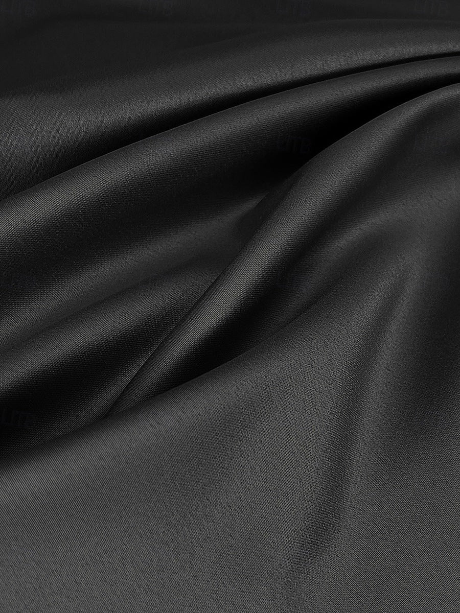 Mother of the Bride A-Line Princess Dress with Scoop Neck 3/4 Sleeves and Asymmetrical Appliques