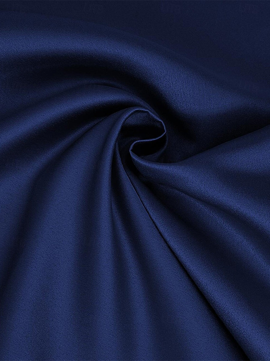 Mother of the Bride A-Line Princess Dress with Scoop Neck Half Sleeves and Bow Belt