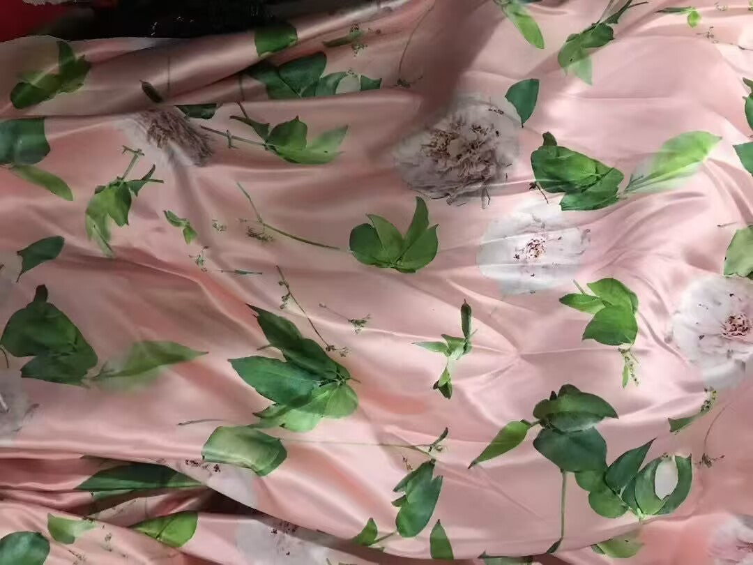 V-Neck Floral Print Mother of the Bride Dress with Bow Belt A-Line/Princess Cut and 3/4 Sleeves-BMbridal