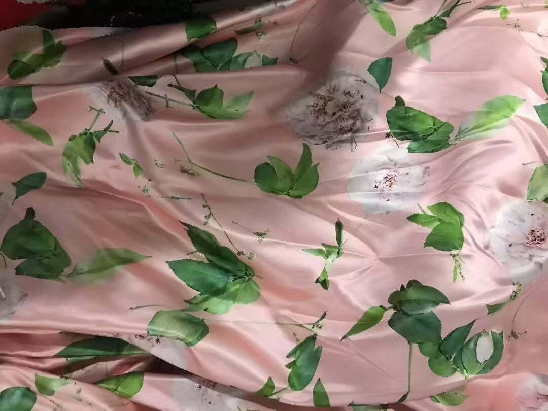 V-Neck Floral Print Mother of the Bride Dress with Bow Belt A-Line/Princess Cut and 3/4 Sleeves-BMbridal