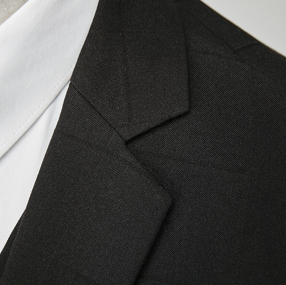 Men's Plaid 3-Piece Wedding Suit In Tailored Fit With Single Breast And Two Buttons