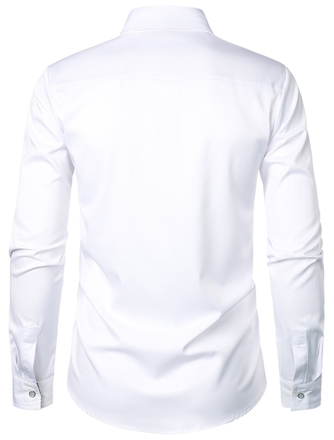 Classic Solid Color Long Sleeve Shirt For Men In White Red And Black