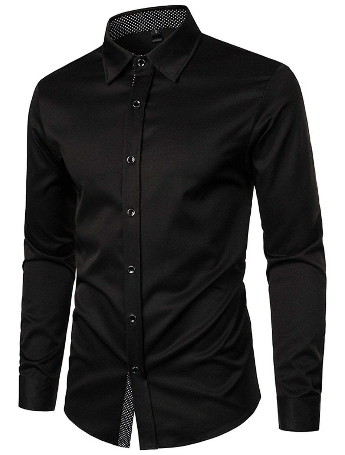 Classic Solid Color Long Sleeve Shirt For Men In White Red And Black