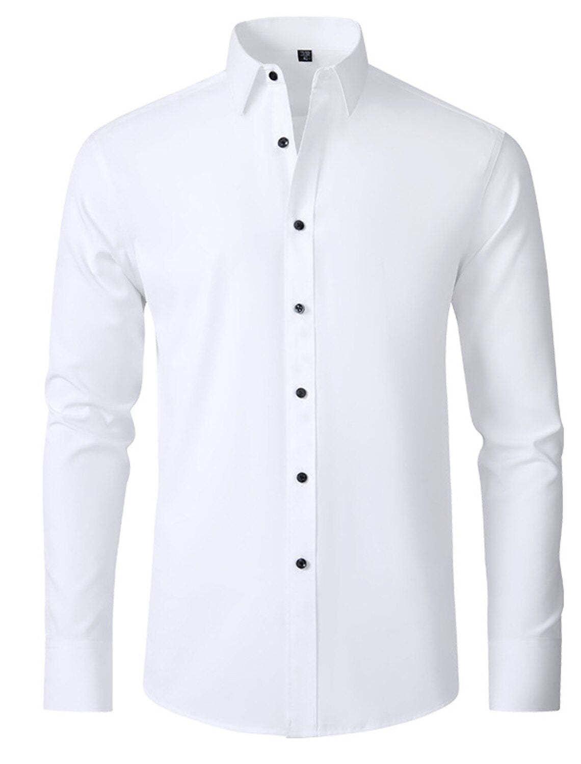 Classic Solid Color Shirt For Men In White Red Black Purple And Pink With Long Sleeves