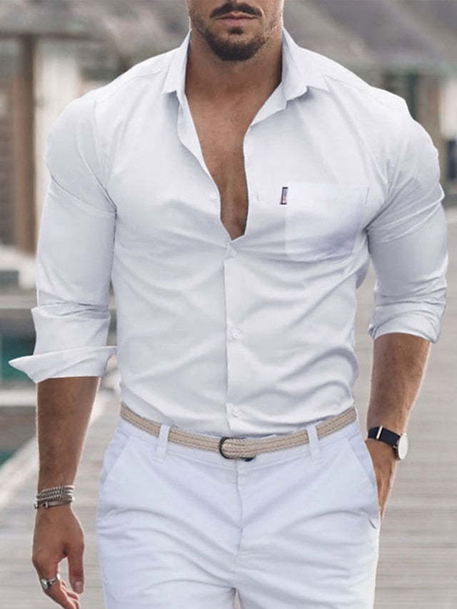 Classic Long Sleeve Shirt For Men In Standard Fit