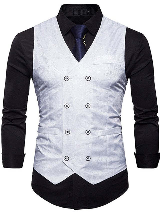 Double Breasted Vest For Men With Extra Buttons