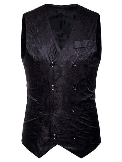 Double Breasted Vest For Men With Extra Buttons