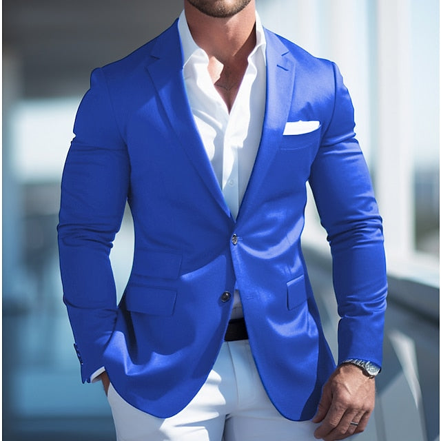Single-Breasted Two-Button Blazer Jacket In A Tailored Fit For Men