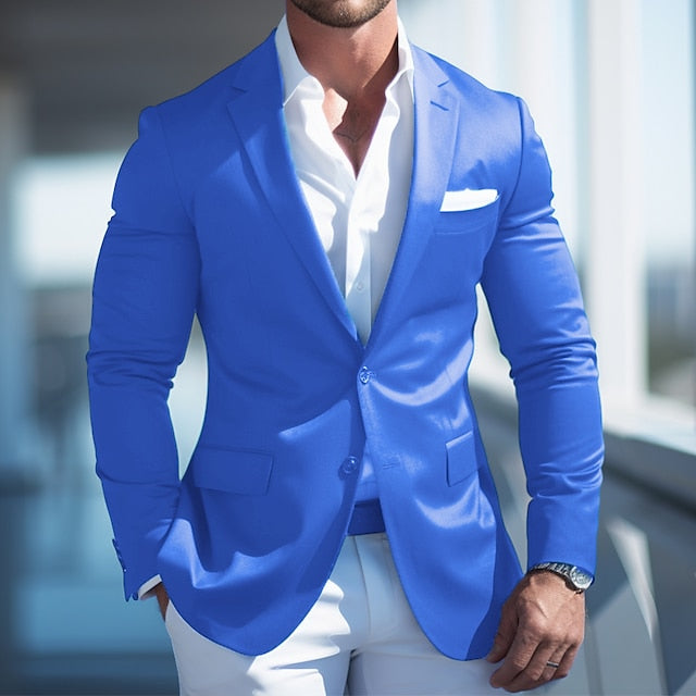 Single-Breasted Two-Button Blazer Jacket In A Tailored Fit For Men