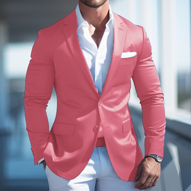 Single-Breasted Two-Button Blazer Jacket In A Tailored Fit For Men
