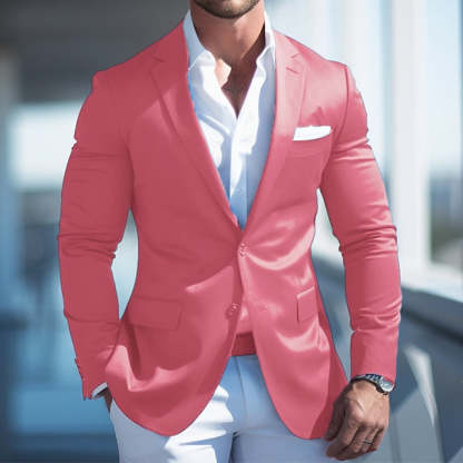 Single-Breasted Two-Button Blazer Jacket In A Tailored Fit For Men