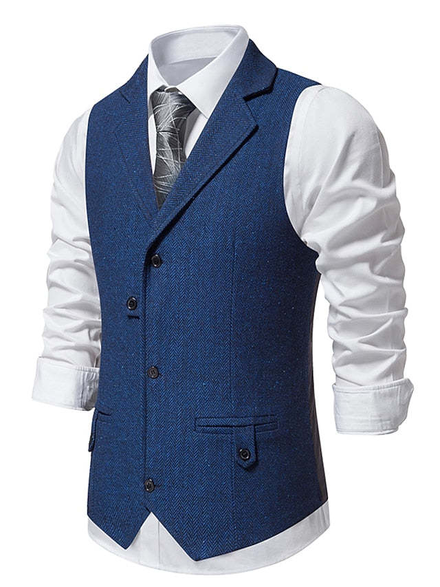 Single-Breasted Three-Button Vest For Professional Men