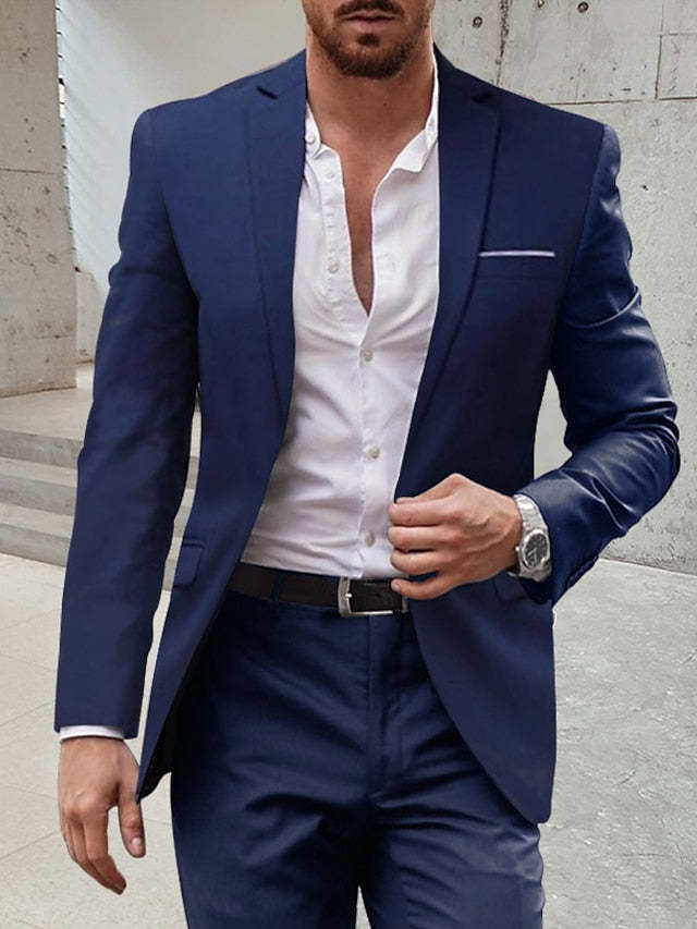Single-Button Tailored Men's Wedding Suit In Two Pieces
