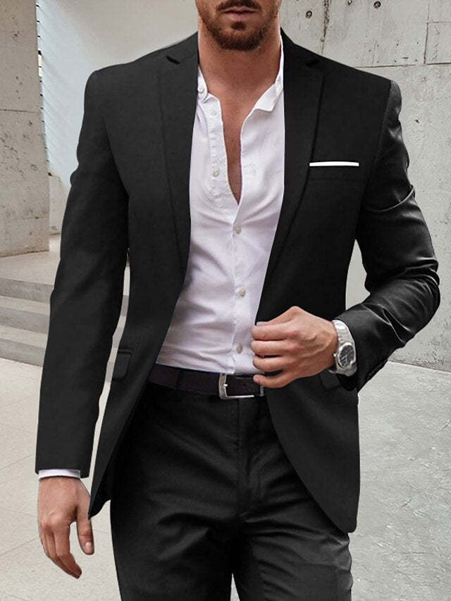 Single-Button Tailored Men's Wedding Suit In Two Pieces