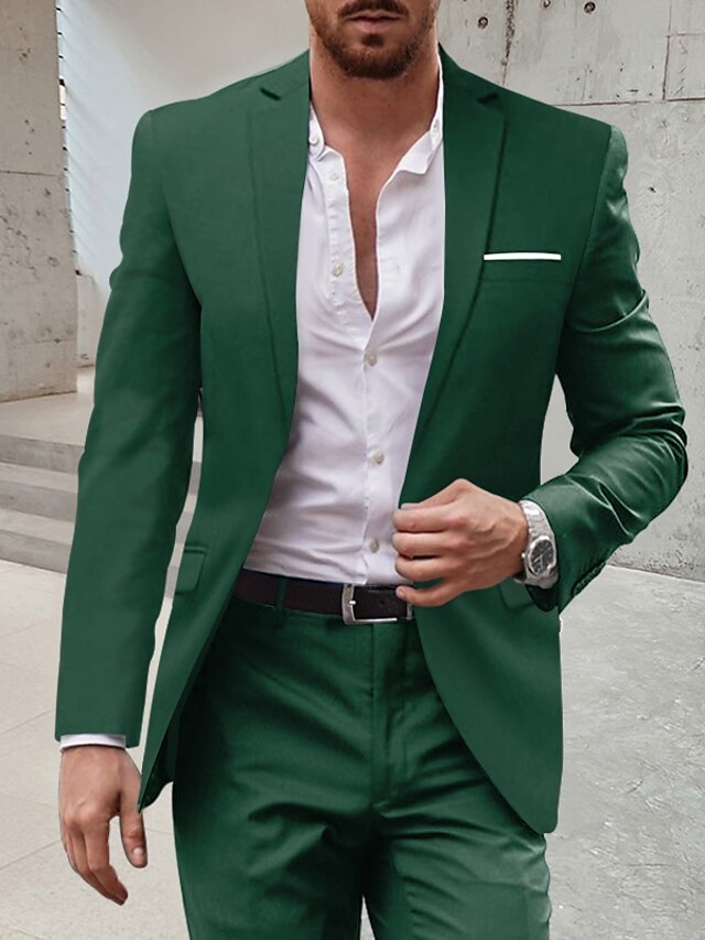 Single-Button Tailored Men's Wedding Suit In Two Pieces