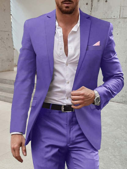 Single-Button Tailored Men's Wedding Suit In Two Pieces