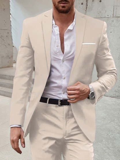 Single-Button Tailored Men's Wedding Suit In Two Pieces