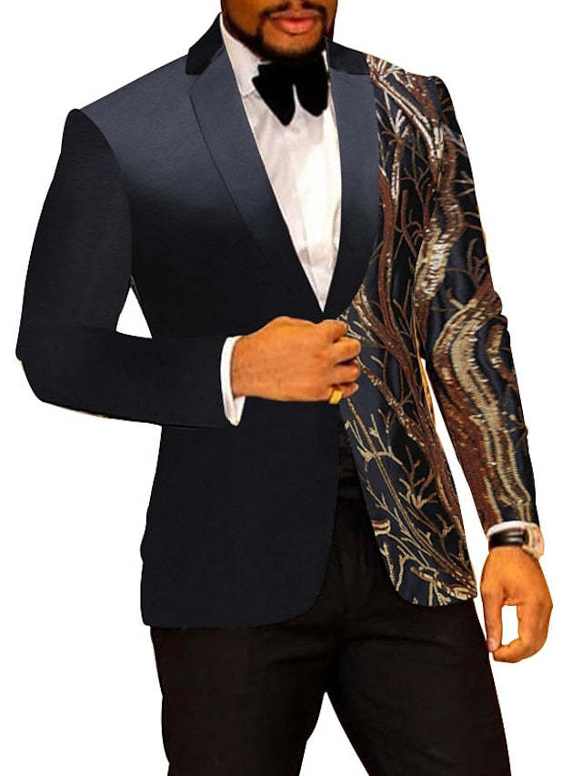 Single-Button One-Breasted Two-Piece Party Suit For Men Standard Fit