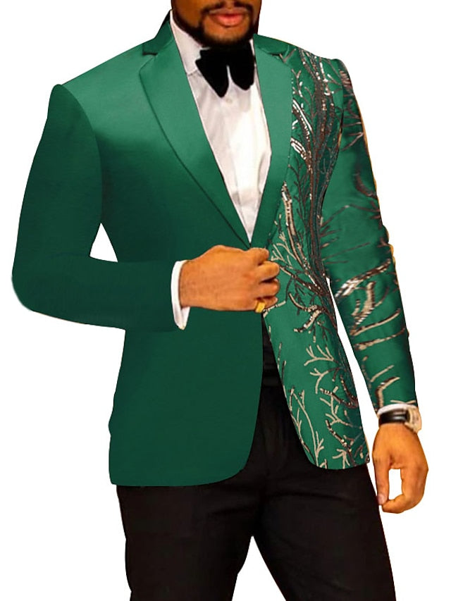 Single-Button One-Breasted Two-Piece Party Suit For Men Standard Fit