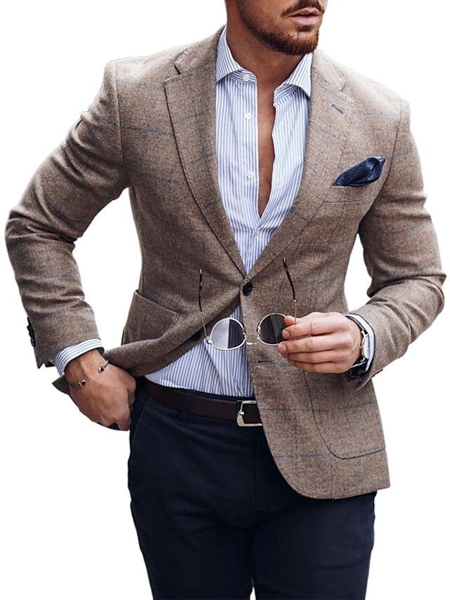 Single-Button Tailored Fit Jacket For Men