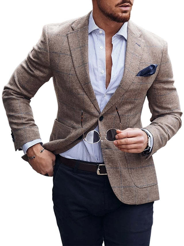 Single-Button Tailored Fit Jacket For Men