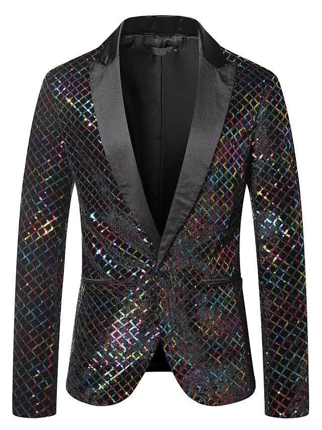 Single-Button Disco Jacket For Men In Tailored Fit