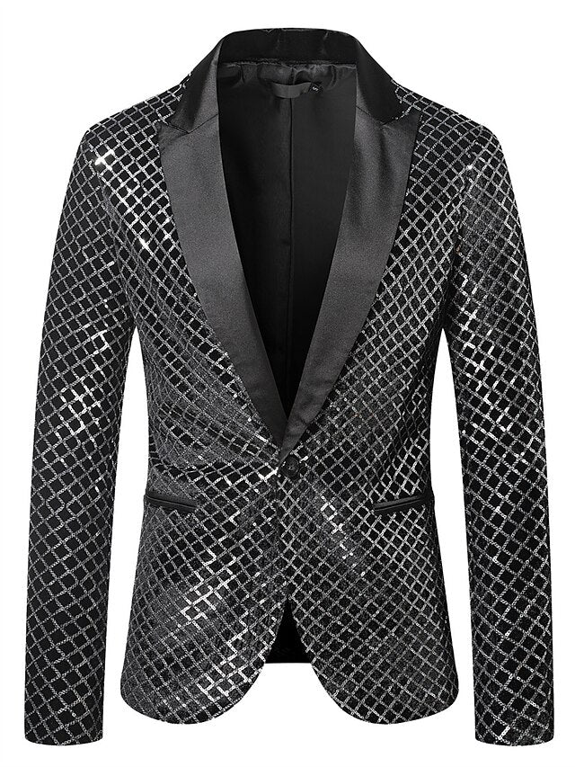 Single-Button Disco Jacket For Men In Tailored Fit