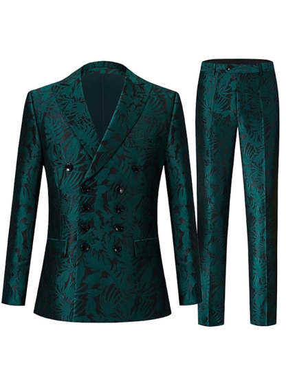 Double-Breasted 2-Piece Wedding Suit For Men In Tailored Fit