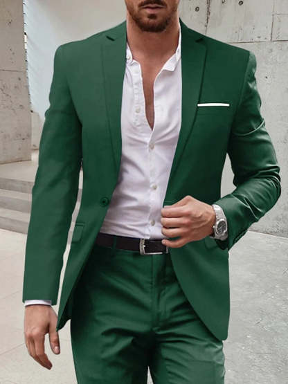 Single-Button Tailored Men's Wedding Suit In Two Pieces