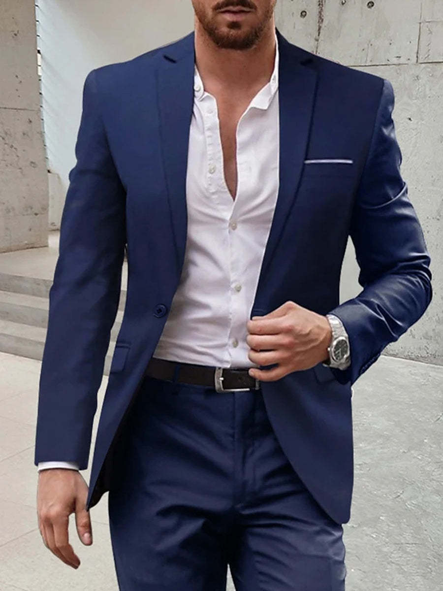 Single-Button Tailored Men's Wedding Suit In Two Pieces