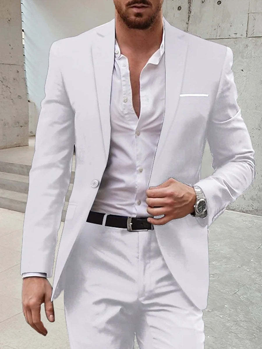 Single-Button Tailored Men's Wedding Suit In Two Pieces