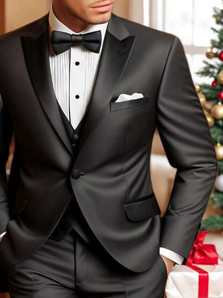 Single-Button Tailored Men's Wedding Suit In Three Pieces